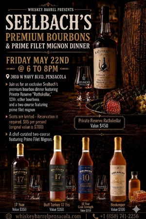 Seelbach's Premium Bourbons Tasting & Prime Filet Mignon Dinner