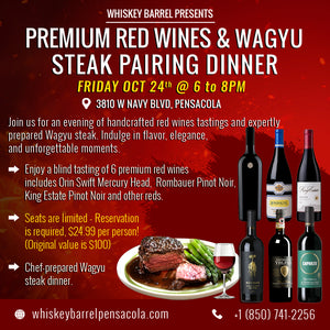 Reserve Your Seat for Premium Red Wines & Wagyu Steak Dinner